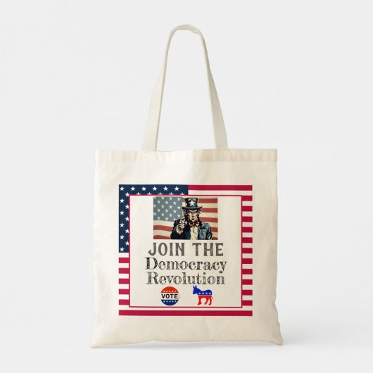 Democracy Revolution Canvas tas (Achterkant)