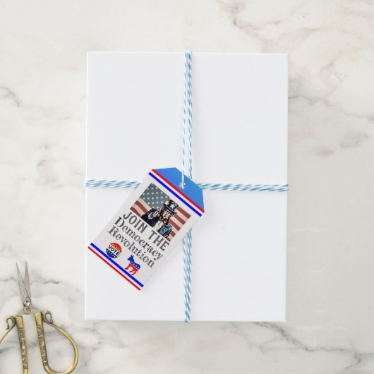 Democracy Revolution Gift Label Cadeaulabel (Met Touw)