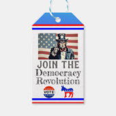 Democracy Revolution Gift Label Cadeaulabel (Voorkant)