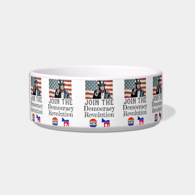 Democracy Revolution Pet Bowl Voerbakje (Voorkant)
