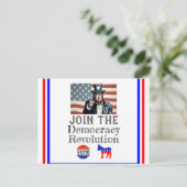 Democracy Revolution Postcard Briefkaart (Staand voorkant)