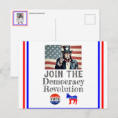 Democracy Revolution Postcard Briefkaart (Voorkant / Achterkant)