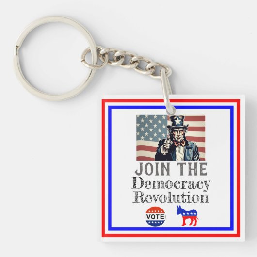 Democracy Revolution Sleutelhanger (voorkant)