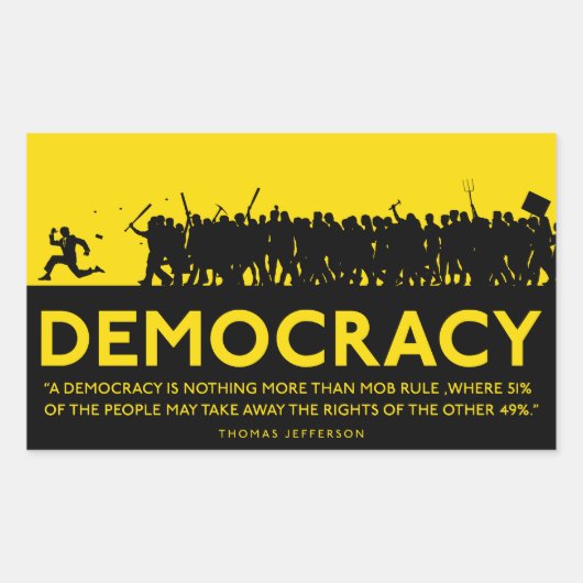 Democracy Sticker (Voorkant)