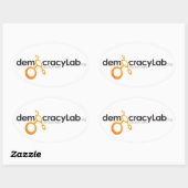 DemocracyLab ovale sticker (Vel)