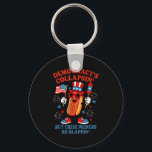 Democracy's collapsing funny hot dog 4th july Demo Sleutelhanger<br><div class="desc">Democracy's collapsing funny hot dog 4th july - Keychain .A minimal look with understated elegance. A timeless design with simple structure. This product highlights a bold yet minimal aesthetic.Democracy's collapsing funny hot dog 4th july - Keychain .A minimal look with understated elegance. A timeless design with simple structure. This product...</div>