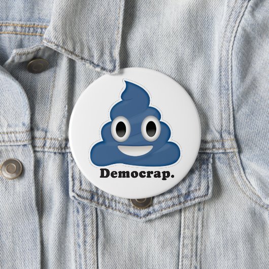 Democrap Emoji Ronde Button 4,0 Cm (In situ)
