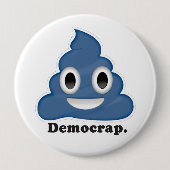 Democrap Emoji Ronde Button 4,0 Cm (Voorkant)