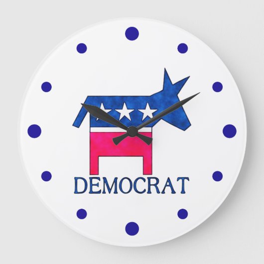 DEMOCRAT DONKEY-klok Grote Klok (Voorkant)