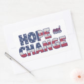 Democrat Hope en Change American Flag Stickers (Envelop)