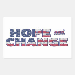 Democrat Hope en Change American Flag Stickers