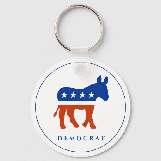Democrat Metal Sleutelhanger (Voorkant)