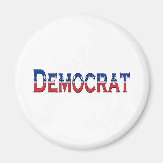 Democrat Stars and Stripes Logo Magneet (Voorkant)