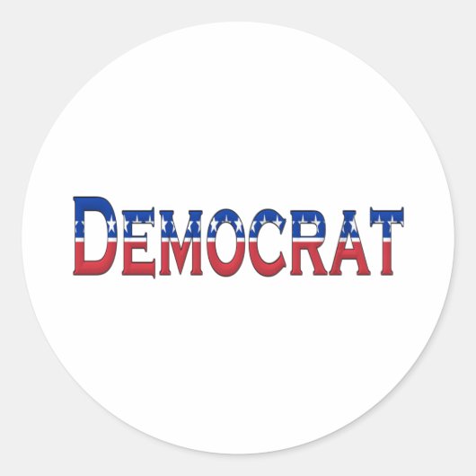 Democrat Stars and Stripes Logo Ronde Sticker (Voorkant)