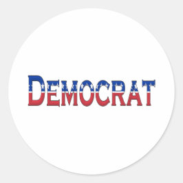 Democrat Stars and Stripes Logo Ronde Sticker