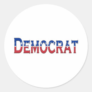 Democrat Stars and Stripes Logo Ronde Sticker