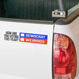 Democrat vs WEIRDOS Bumpersticker