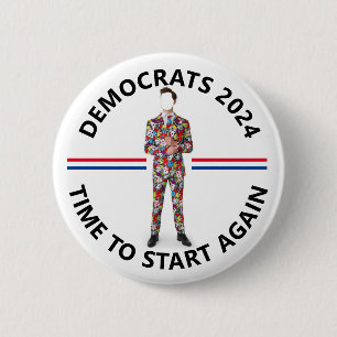 Democraten 2024 ronde button 5,7 cm