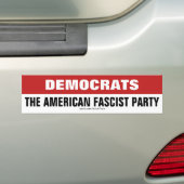 Democraten Amerikaanse fascistische partij Bumpersticker (Op auto)