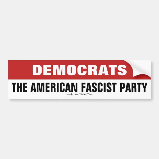 Democraten Amerikaanse fascistische partij Bumpersticker (Voorkant)