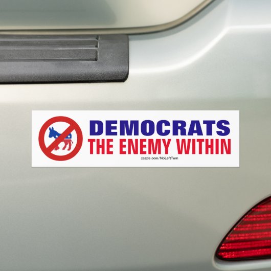 democraten binnen de emenie bumpersticker (Op auto)