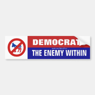 democraten binnen de emenie bumpersticker