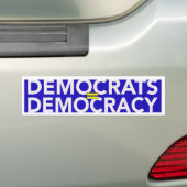 DEMOCRATEN = DEMOCRATIE BUMPERSTICKER (Op auto)