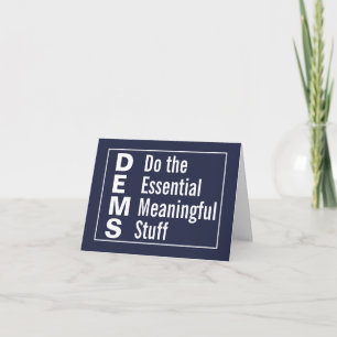 Democraten doen de essentiële betekenisvolle dinge kaart