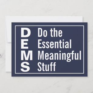 Democraten doen de essentiële betekenisvolle dinge kaart