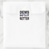 Democraten doen het ronde sticker (Tas)