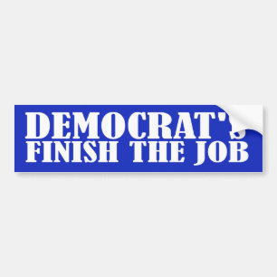 Democraten eindigt de baan bumpersticker