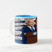 Democraten eren Biden, omhelzen Harris - 11oz Cera Tweekleurige Koffiemok (Voorkant links)