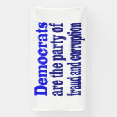 Democraten fraude en corruptie spandoek (Verticaal)