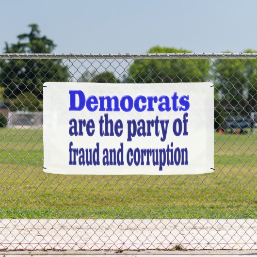 Democraten fraude en corruptie spandoek (Insitu)