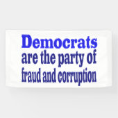 Democraten fraude en corruptie spandoek (Horizontaal)