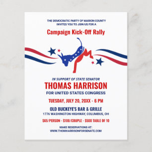 Democraten Fundraising Campaign Kickoff Budget Flyer