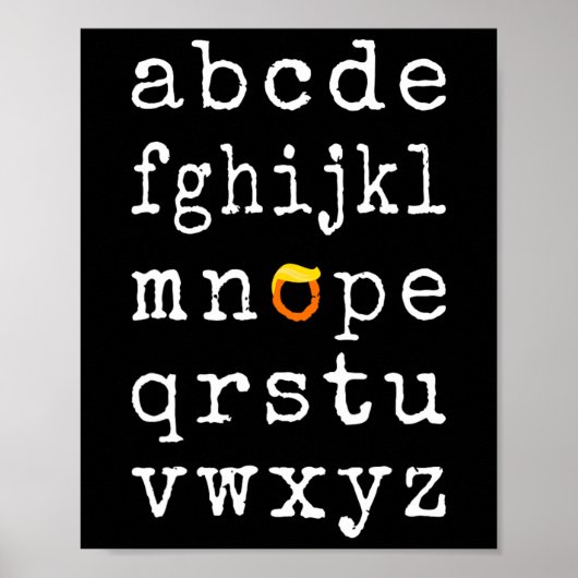 Democraten Grappige Pruik Trump Verkiezingen Anti- Poster (Voorkant)