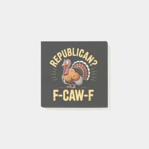 Democraten Grappige Thanksgiving Turkije Cawing F- Post-it® Notes