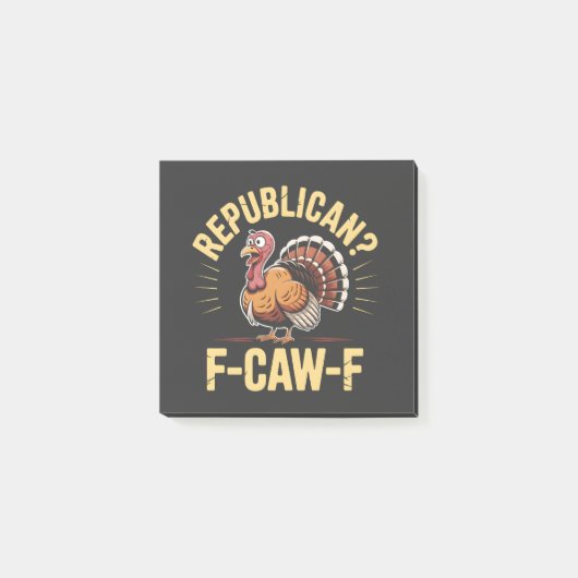 Democraten Grappige Thanksgiving Turkije Cawing F- Post-it® Notes (Voorkant)