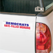 Democraten Hate-Fly Morons Bumpersticker (Op Truck)