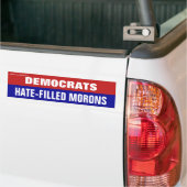 Democraten Hate-Fly Morons Bumpersticker (Op Truck)