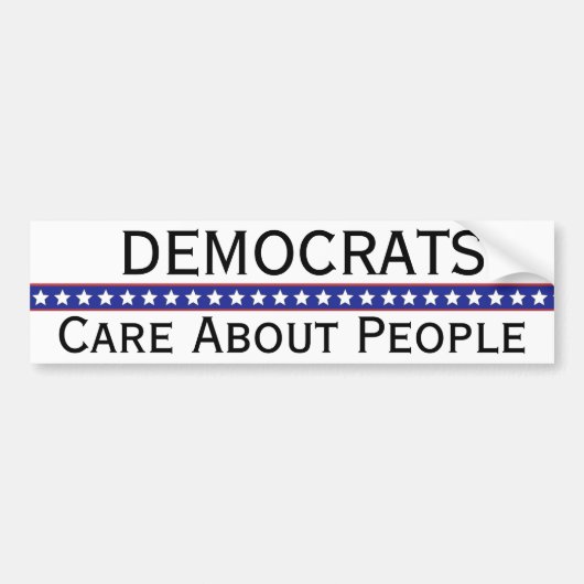 Democraten Informatie over Mensen Bumpersticker (Voorkant)