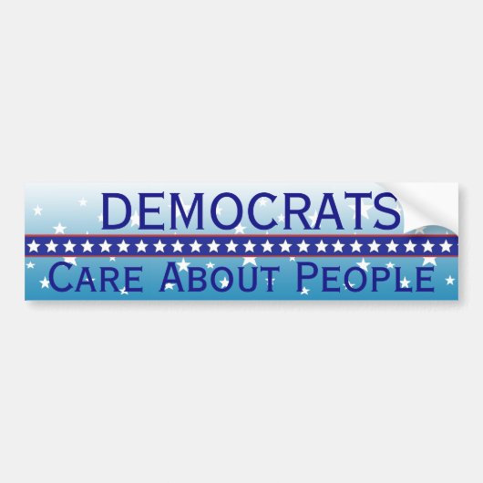 Democraten Informatie over Mensen Bumpersticker (Voorkant)