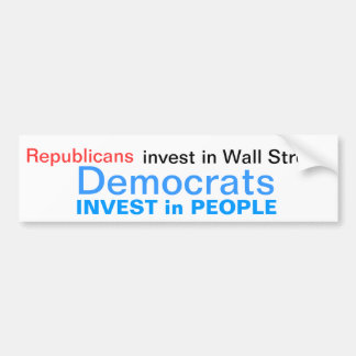 Democraten investeren in mensen bumpersticker