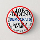 Democraten Joe Biden Kamala Harris Ronde Button 5,7 Cm (Voorkant)