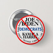 Democraten Joe Biden Kamala Harris Ronde Button 5,7 Cm (Voorkant /achterkant)