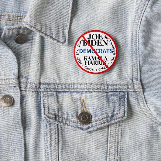 Democraten Joe Biden Kamala Harris Ronde Button 5,7 Cm (In situ)