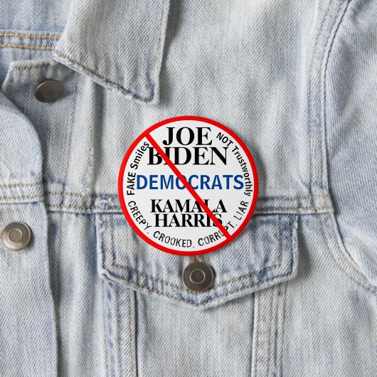 Democraten Joe Biden Kamala Harris Ronde Button 7,6 Cm (In situ)