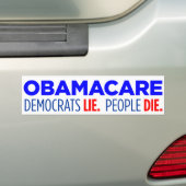 Democraten Lie. Mensen sterven Bumpersticker (Op auto)