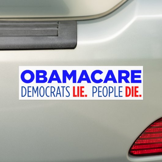 Democraten Lie.  Mensen sterven Bumpersticker (Op auto)